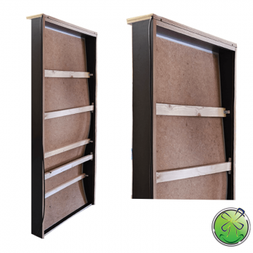 Extra verstevigde achterzijde spiegel